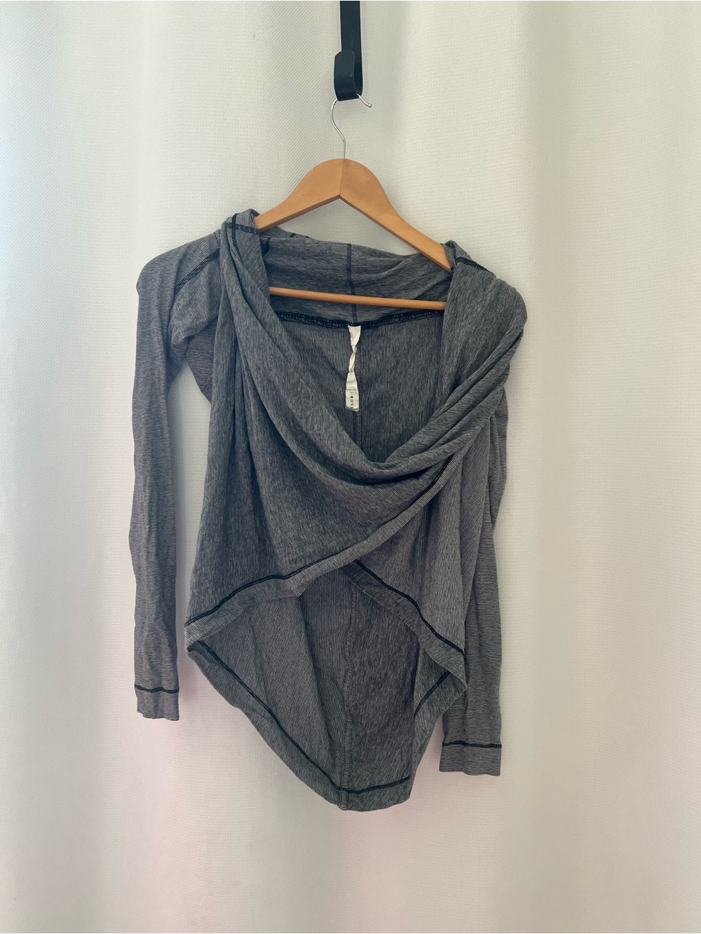 Lululemon Gray Draped Open Front Lightweight Cardigan
